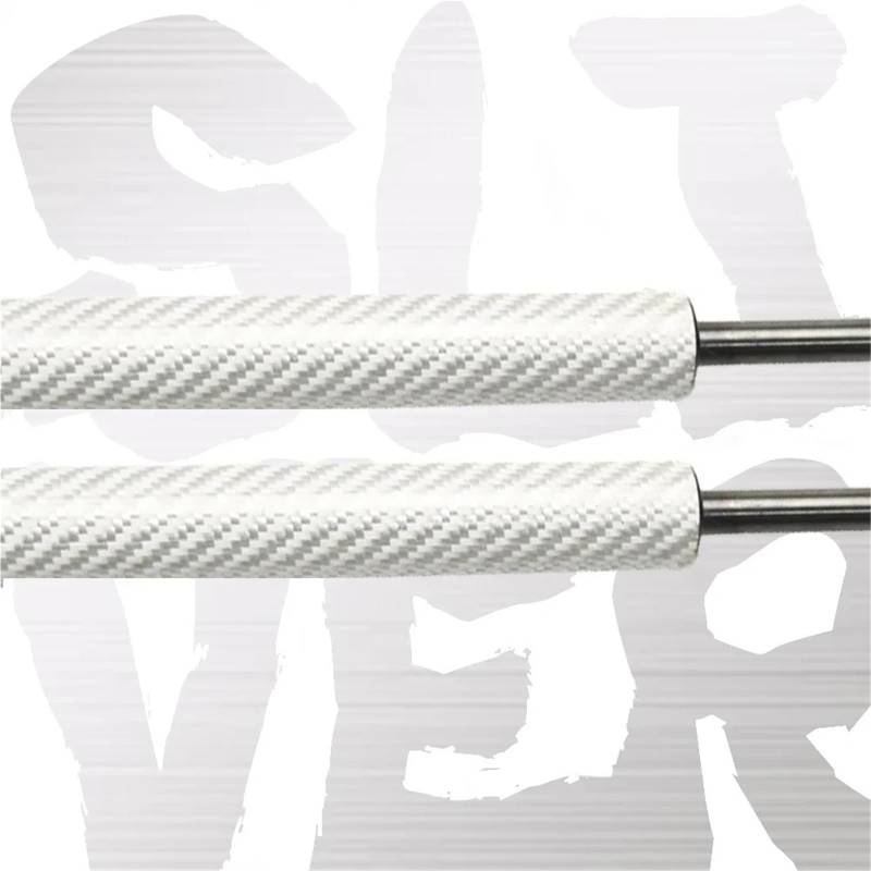 Kfz Strebenstangen Für Jeep Cherokee XJ 1984-2001 20Kg Leichte Motorhauben-Hebeunterstützung Dämpfer-Gasdruckfedern (Bohren Erforderlich)(Sliver Carbon Fiber) von SANCAK