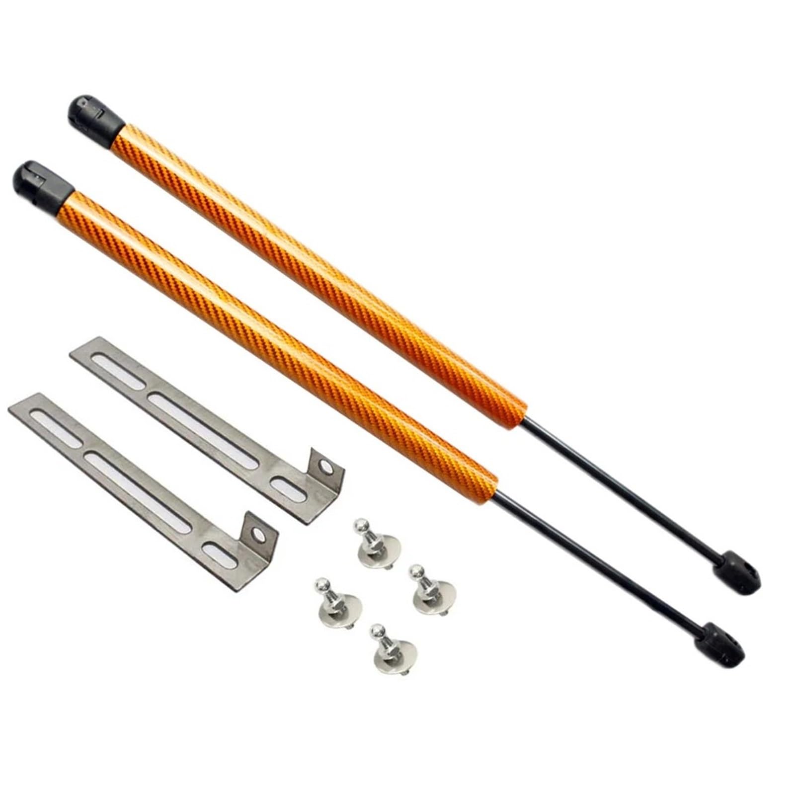 Kfz Strebenstangen Für SEAT Leon MK3 5F 2012 2013 2014-2020 Vordere Motorhaube Modifizieren Sie Gasdruckfedern Hebeunterstützung Kohlefaser-Stoßdämpfer Zubehör Absorber(Orange Carbon Fiber) von SANCAK