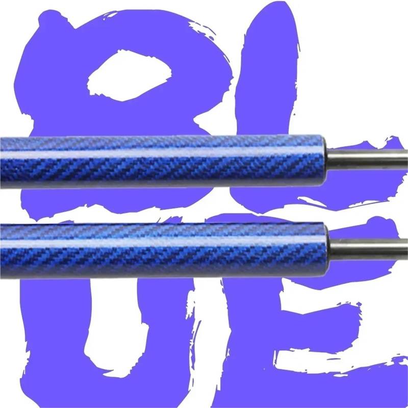 Kfz Strebenstangen Haubendämpfer Für VW Polo MK5 2011–2017 Gasdruckfeder-Hebeunterstützung Vordere Motorhaube Gasfeder-Stoßdämpfer(Blue Carbon Fiber) von SANCAK