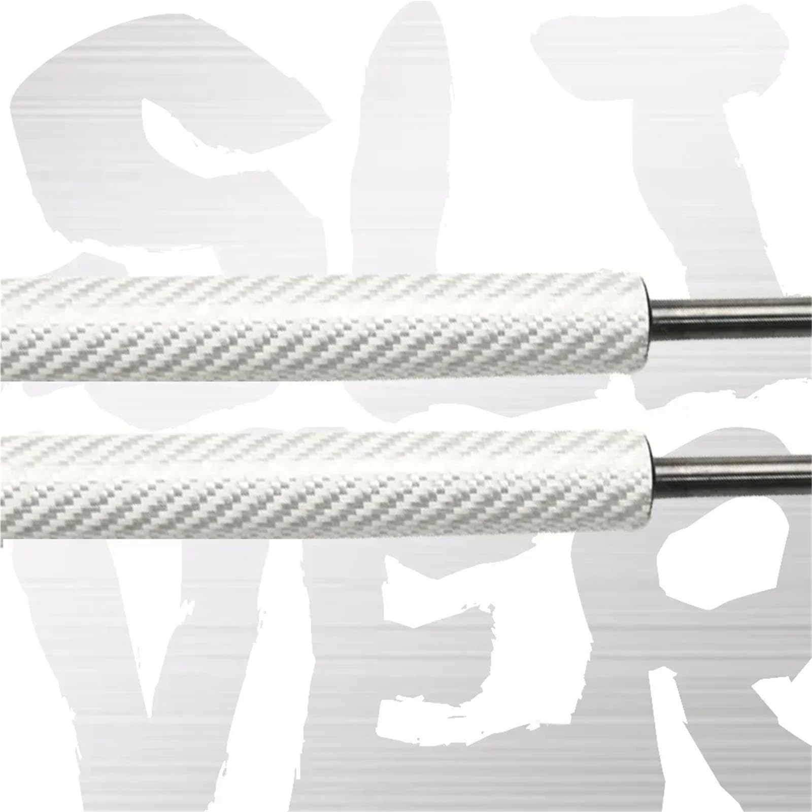 Kfz Strebenstangen Haubendämpfer Für VW Polo MK5 2011–2017 Gasdruckfeder-Hebeunterstützung Vordere Motorhaube Gasfeder-Stoßdämpfer(Sliver Carbon Fiber) von SANCAK