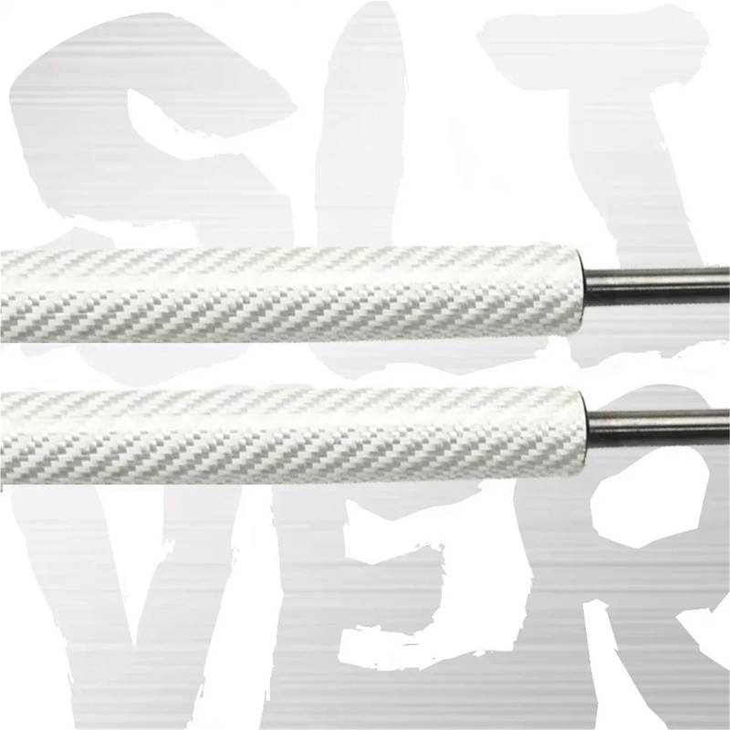 Kfz Strebenstangen Haubendämpfer Für VW Polo MK5 2011–2017 Gasdruckfeder-Hebeunterstützung Vordere Motorhaube Gasfeder-Stoßdämpfer(Sliver Carbon Fiber) von SANCAK