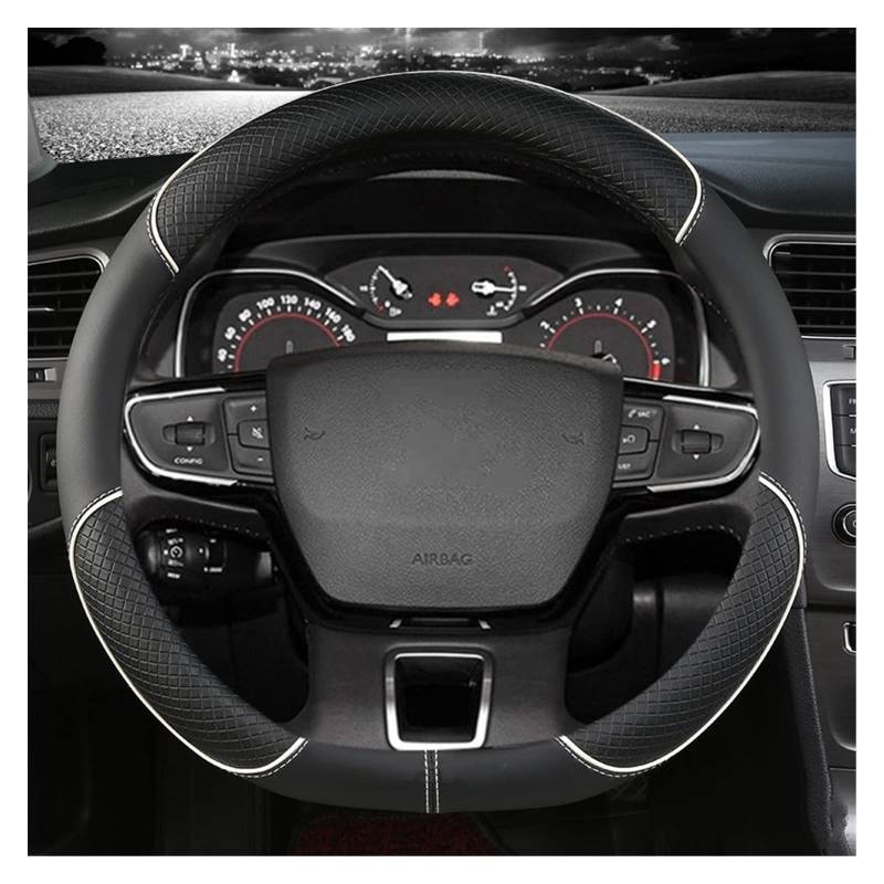 Lenkrad Abdeckung Für Citroen C1 C2 Für C3 Für C4 Für C5 Für C4L Für Berlingo Für C4 Für Picasso C5 Für AIRCROSS Auto Lenkrad Abdeckung Faser Leder D Form O Form Lenkradbezug(E-D) von SANCAK