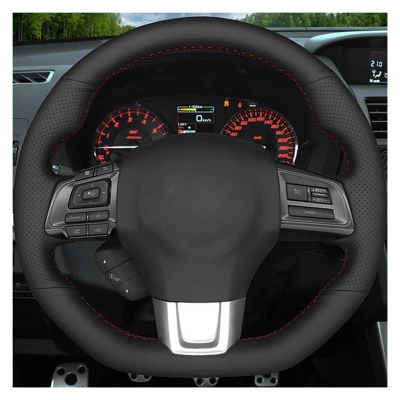 Lenkrad Abdeckung Für Subaru Für WRX (STI) Für Levorg 2015 2016-2019 Auto Lenkrad Abdeckung Weiche Schwarz Künstliche Leder Lenkrad Geflecht Lenkradbezug(Blue Thread) von SANCAK