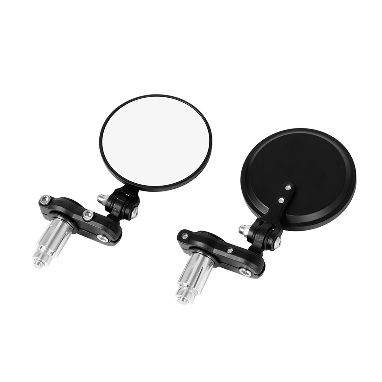 Seitenspiegel Motorrad 22mm Universal Motorrad 3 "Runde 7/8" Griff Bar End Rückspiegel Außenspiegel Faltbare Fahrrad Für für Touring Für Spiegel für Lenkerende (Size : Folding Mirror) von SANCAK