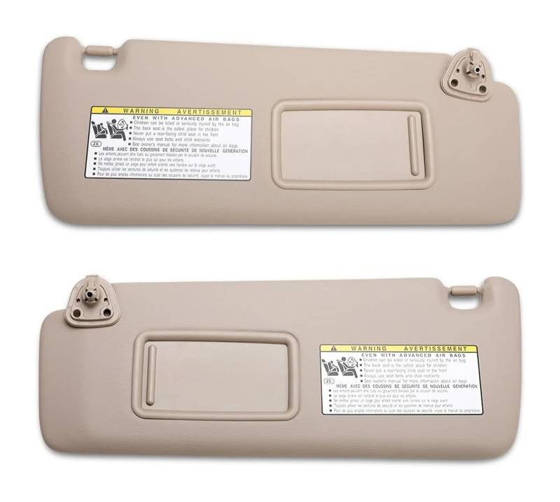Sonnenblende Für Highlander 2007 2006 2005 2004 Auto Sonnenblende 74320-48260-A0 74310-48220-A0 Links Fahrer Rechts Passagier Seite Sonnenblende(Beige 1 Pair) von SANCAK
