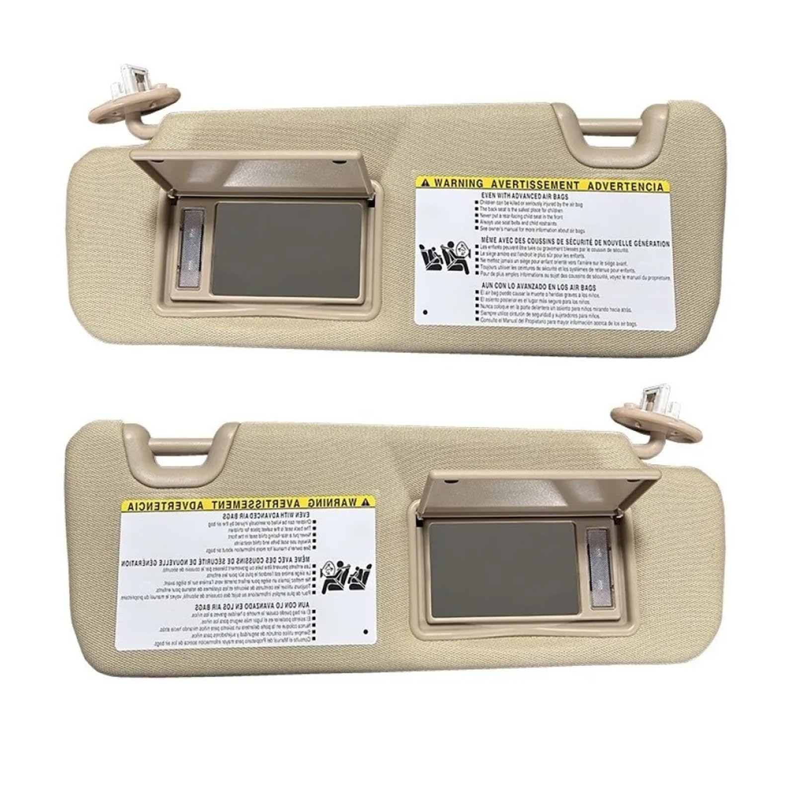 Sonnenblende Für Highlander 2014 2015 2016 2017 2018 2019 Beige Sonnenblende Links Rechts Seite Fahrer Passagier Seite(Beige Left and Right) von SANCAK