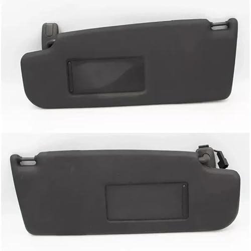 Sonnenblende Für MK6 Für GTI CC2009 2010 2011 2012 2013 2014 2015 2016 2017 Innere Autoblende Schwarze Sonnenblende Sonnenschutz mit Spiegel(Black a Pair) von SANCAK