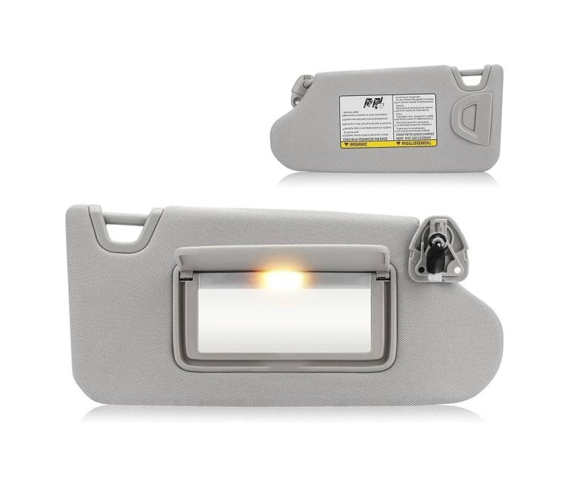 Sonnenblende Für Nissan Für Altima 2013 2014 2015-2018 Fahrerseite Passagierseite Sonnenblende Mit Licht Auto Sonnenblende 96401-3TA2A 96400-3TA2A(Gray Right Side) von SANCAK