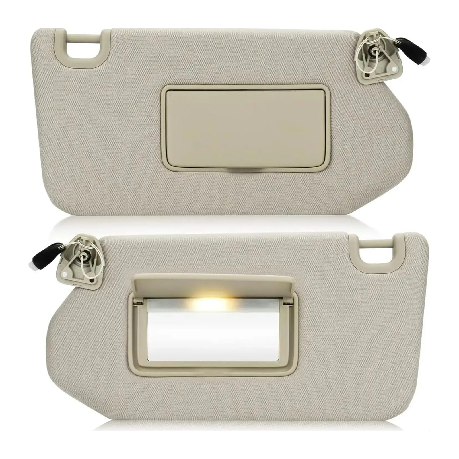 Sonnenblende Für Nissan Für Pathfinder Für Infiniti Für QX60 Für JX35 Sonnenblende Mit Licht Linke Seite Und Rechte Seite Fahrer Und Beifahrerseite(Beige Left Right Set) von SANCAK