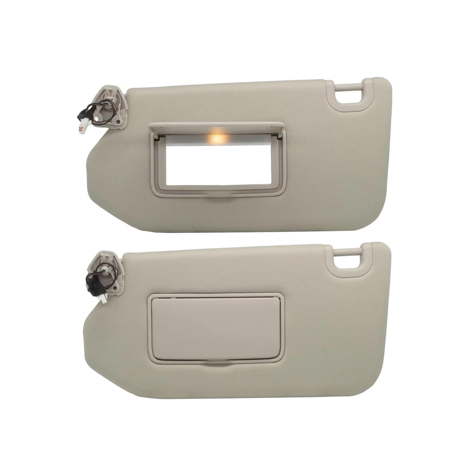 Sonnenblende Für Nissan Für Pathfinder Für Infiniti QX60 JX35 Linke Fahrerseite Rechts Beifahrerseite Sonnenblende Schatten Sonnenblende Mit Licht 96400-9PB0A(Beige 1 Pair) von SANCAK