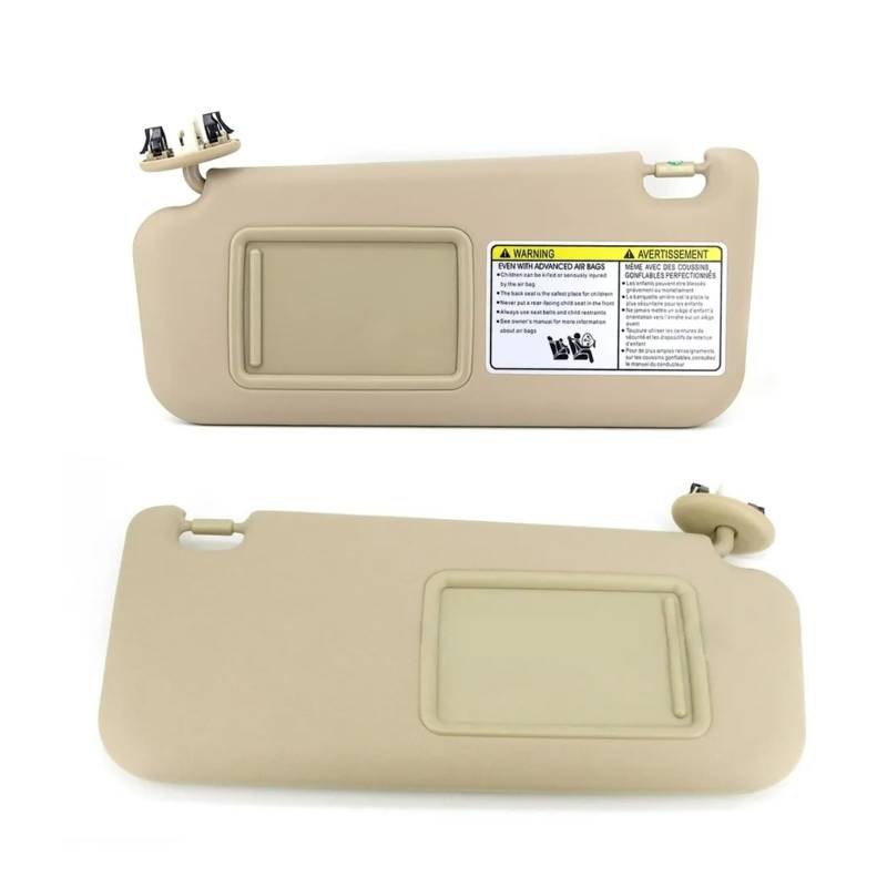 Sonnenblende Für RAV4 2006 2007 2008 2009 2010 2011 2012 Auto-Sonnenblende Linke Seite Rechte Seite Fahrerseite Und Beifahrerseite Beige/Grau(Beige Left and Right) von SANCAK