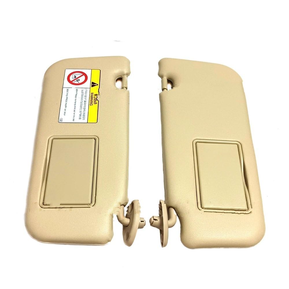 Sonnenblende Für Vios Für Yaris Für Yaris L 2014 2015 2016 2017 2018 2019 2020 2021 2022 2023 Vorne Links Rechts Seite Auto Sonnenblende Beige Grau(Beige A Pair) von SANCAK