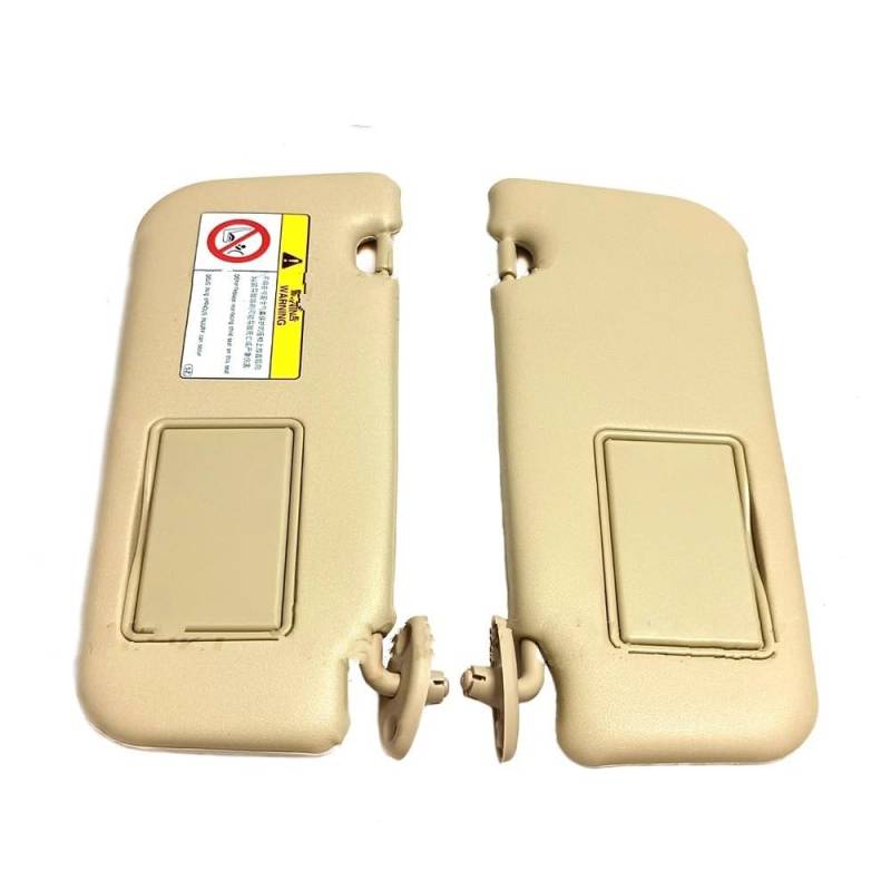 Sonnenblende Für Vios Für Yaris Für Yaris L 2014 2015 2016 2017 2018 2019 2020 2021 2022 2023 Vorne Links Rechts Seite Auto Sonnenblende Beige Grau(Beige A Pair) von SANCAK