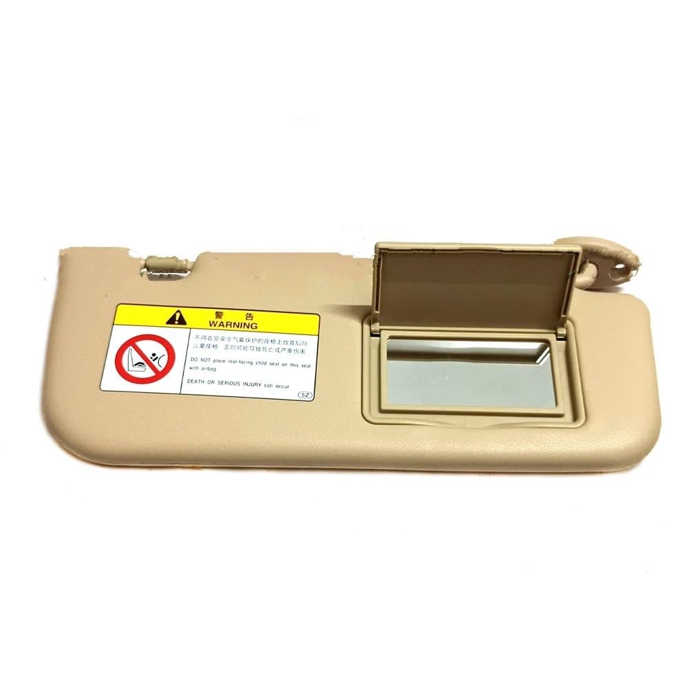 Sonnenblende Für Vios Für Yaris Für Yaris L 2014 2015 2016 2017 2018 2019 2020 2021 2022 2023 Vorne Links Rechts Seite Auto Sonnenblende Beige Grau(Beige Right) von SANCAK