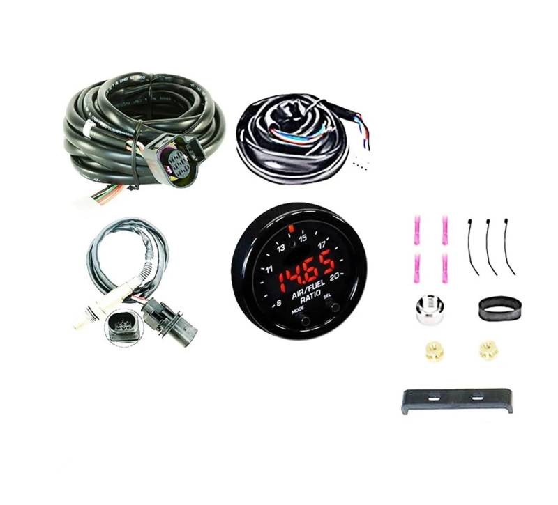 Stickoxid-Sensor Für AEM Breitbandmessgerät Mit LSU4.9 17025 Sensor+AEM Aufkleber 30-4110 30-0300 X-Serie AFR UEGO Luft-Kraftstoff-Verhältnis-Messgerät-Kit,(30-4110 YE Decal) von SANCAK