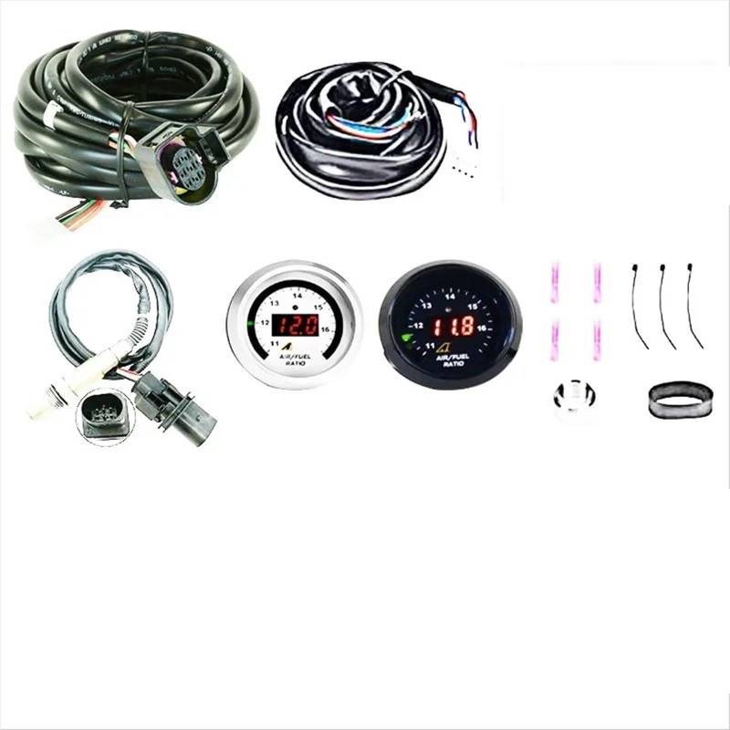 Stickoxid-Sensor Für Lexus 30-0300 30-4110 X-Serie Breitband O2 Luft Kraftstoff Verhältnis Gauge Kit Abgas Sauerstoff Sensor(30-4110 BK Decal) von SANCAK
