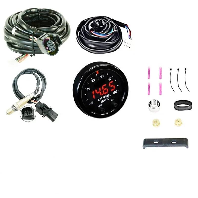 Stickoxid-Sensor Für Suzuki 30-0300 30-4110 X-Serie Breitband O2 Luft Kraftstoff Verhältnis Gauge Kit Abgas Sauerstoff Sensor(30-0300 BK Decal) von SANCAK