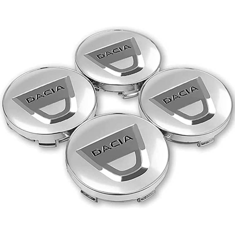 4 Stück Radnabenkappen für Dacia 56/60MM, Felgendeckel Felgenkappen Nabenkappen Nabendeckel Radnabenabdeckung Radnabendeckel Reifen Felgen von SANNIS