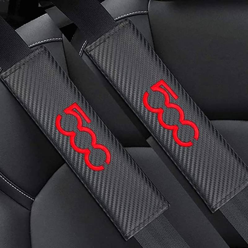 2stück Gurtpolster für FIAT 500,Gurtschutz Autositzgurt-Bezug Schulterpolster Sicherheitsgurtbezüge Gurtschutz Sicherheitsgurt-Kissenbezug,Red von SANNIS