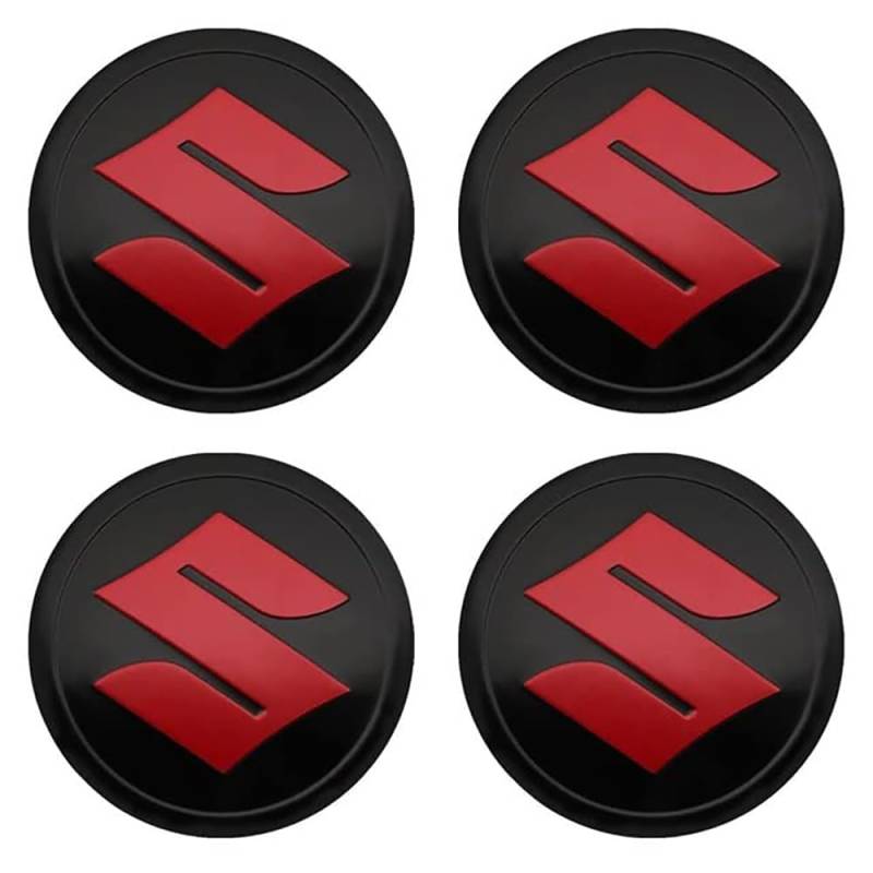 4 StüCk Radkappen Aufkleber für Suzuki Swift Vitara Gsxr Jimny Grand SX4 Kizashi Liana IGNIS Alto 56mm, Reifen Felgendeckel Aufkleber Nabenkappen Abzeichen Sticker Autozubehör Schmücken Zubehör von SANNITOU