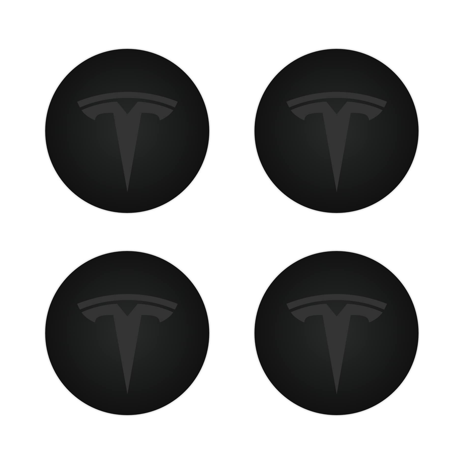 4 StüCk Radkappen Aufkleber für Tesla Model Y Model 3, Reifen Felgendeckel Aufkleber Nabenkappen Abzeichen Sticker Autozubehör Schmücken Zubehör,Black von SANNITOU