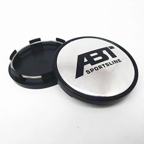 4 Stück Auto Radnabenkappen für 56MM 60 MM ABT,nabendeckel, Auto Radkappen mit Logo, Radnaben Mittel Abdeckungen Radnabendeckel Felgenkappen Autozubehör Wasserdicht Staub,60mm-C von SANNITOU