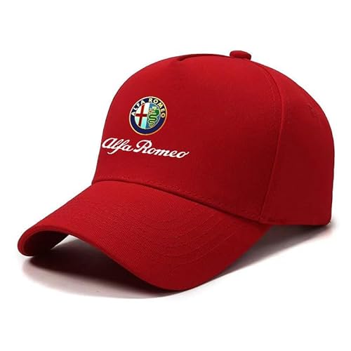 SANNITOU Baseball Cap Herren und Damen Verstellbare Baseballkappe für Alfa Romeo Giulia Stelvio Sportiva Mito Giulietta Einheitsgröße Sonnenmütze Basecap mit Auto-Logo,OneSize-C von SANNITOU