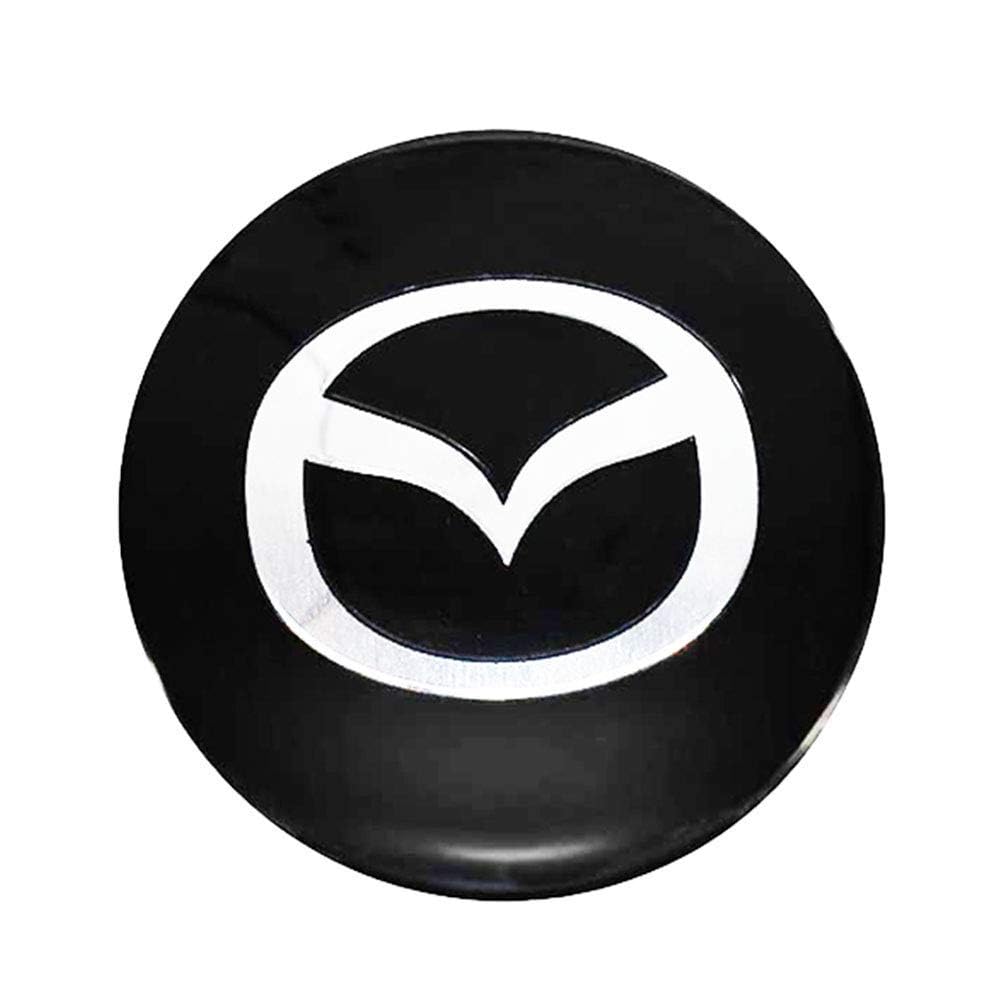 4 Stück Nabendeckel Aufkleber für Mazda 56MM,Nabenkappen Abzeichen Sticker Auto Radnabenkappen Aufkleber Felgen Aufkleber Dekorationsaufkleber von SANQIUTOU