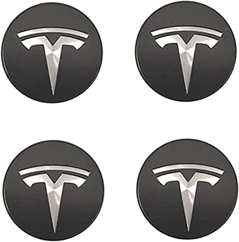 4 Stück Nabendeckel Aufkleber für Tesla Model 3 X S 56MM,Nabenkappen Abzeichen Sticker Auto Radnabenkappen Aufkleber Felgen Aufkleber Dekorationsaufkleber,H von SANQIUTOU