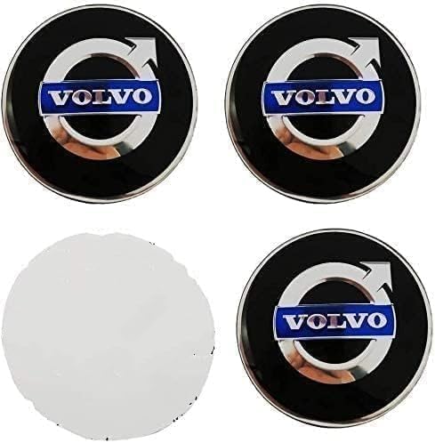 4 Stück Nabendeckel Aufkleber für Volvo S60 60MM,Nabenkappen Abzeichen Sticker Auto Radnabenkappen Aufkleber Felgen Aufkleber Dekorationsaufkleber von SANQIUTOU