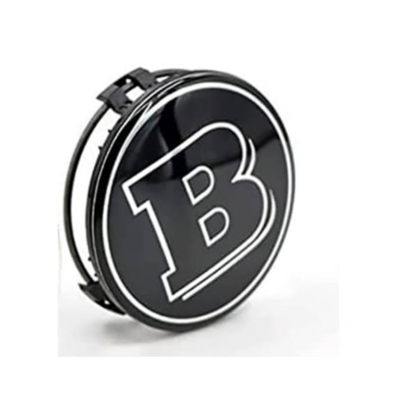 4 Stück Nabendeckel Radnabenkappen für Smart Brabus 75mm,Felgendeckel Autonaben Kratzfest und Wasserdicht Radnaben Auto Zubehör,Black von SANQIUTOU