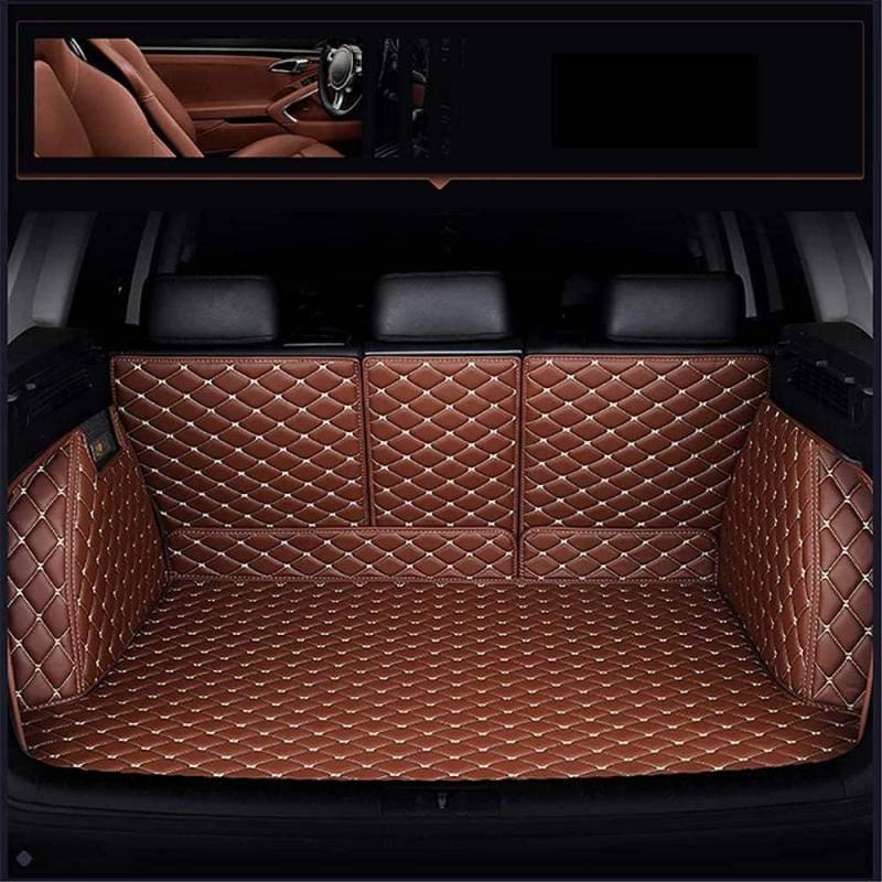 Auto Kofferraummatten für BMW X5 XDrive 45e 2022 2021 G05,Kofferraumschutz Kofferraumwanne Fahrzeugteppich Verschleißfest wasserdichte AutozubehöR,Full Cover-Brown von SANQIUTOU