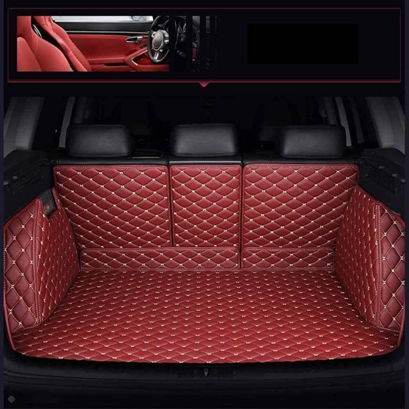 SANQIUTOU Auto Kofferraummatten für Ford Focus ST-Line MK4 2019-2021,Kofferraumschutz Kofferraumwanne Fahrzeugteppich Verschleißfest wasserdichte AutozubehöR,Full Cover-Red von SANQIUTOU