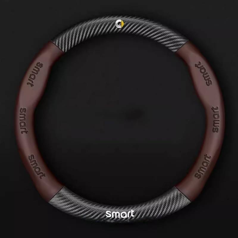 SANSANS Lenkradabdeckungen für Smart fortwo 451 450 452 453 454, Auto Lenkradabdeckung Lenkradbezug Leder Auto Lenkradhülle Lenkrad Abdeckung,B von SANSANS