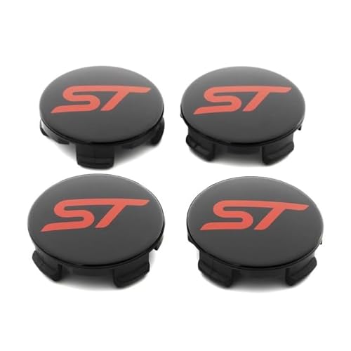4 Stück Auto Radnabenkappen für Ford Focus Fiesta 54mm, Nabendeckel Felgendeckel Wasserdicht Staubdicht Radmittenabdeckung für Dekoration von Automobilen Rad von SANSHAOS