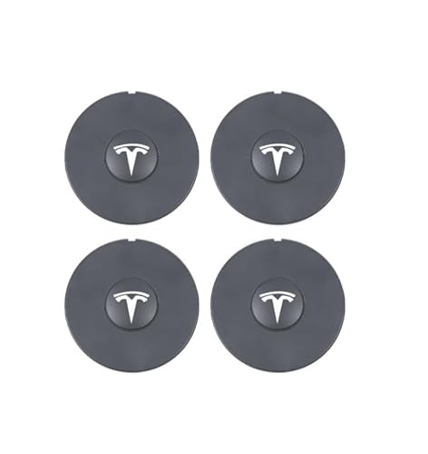 4 Stück Auto Radnabenkappen für Tesla Modell 3 Highland 2024,Nabendeckel Felgendeckel Wasserdicht Staubdicht Radmittenabdeckung für Dekoration von Automobilen Rad,White von SANSHAOS