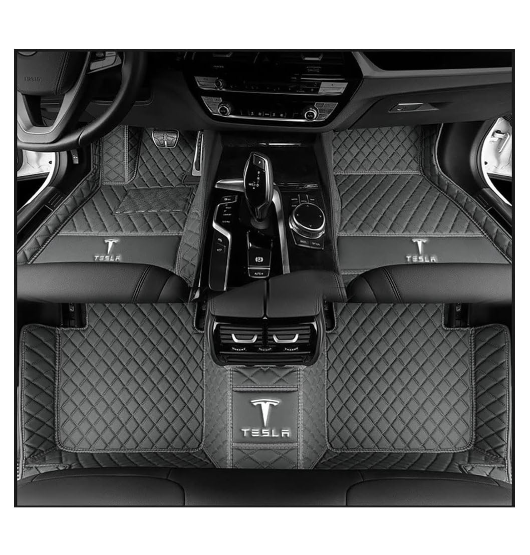 Nach Maß Leder Fußmatten Auto für Tesla Model 3 Highland 2024,Fussmatten Auto wasserdichte rutschfeste Automatten Autoteppich Auto Deko,Blackstyle Nach Maß Leder Fußmatten Auto für Tesla Model 3 Highland 2024,Fussmatten Auto wasserdichte rutschfeste Automatten Autoteppich Auto Deko,Blackstyle von SANSHAOS