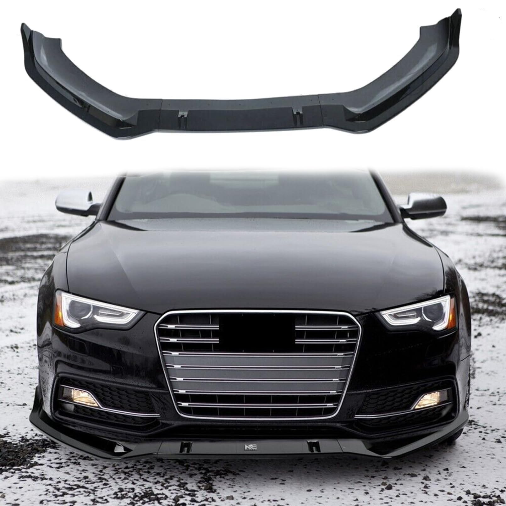 SANSHAOS Auto Frontstoßstange Lippe Splitter für Audi S5 A5-S-Line 2012-2016 + S4 B8.5 A4-S-Line 2012-2015, ABS Frontspoile Auto Frontschürze Lip Bodykit SANSHAOS Auto Frontstoßstange Lippe Splitter für Audi S5 A5-S-Line 2012-2016 + S4 B8.5 A4-S-Line 2012-2015, ABS Frontspoile Auto Frontschürze Lip Bodykit von SANSHAOS