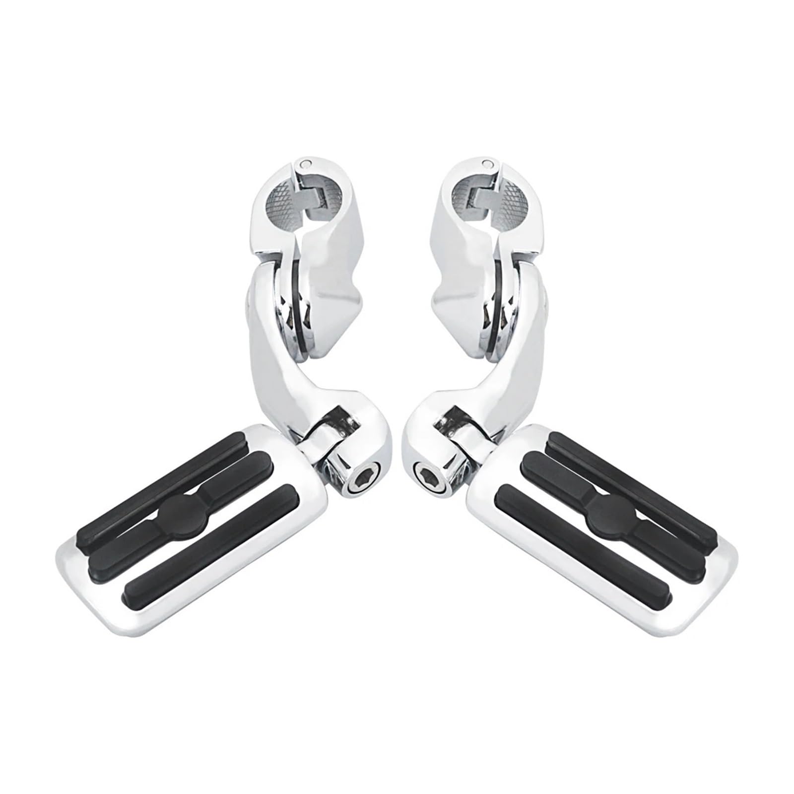1-1/4 "Motorräder Motorschutzbügel Autobahn Fußrasten Mount Kit for XL1200 883(Chrome Footpeg Set) von SAPIIKEF