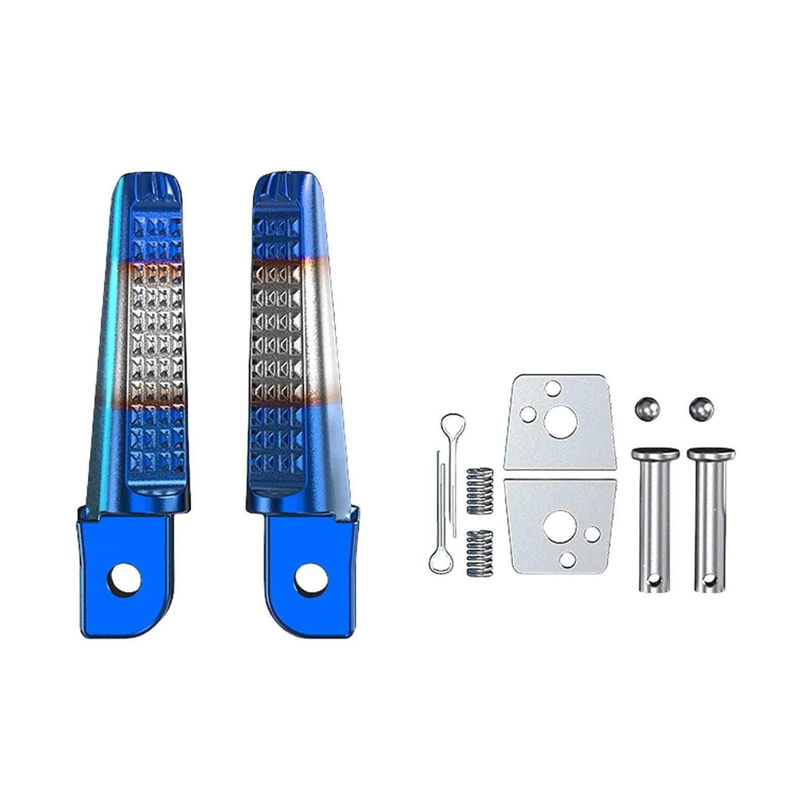 1 Paar Fußrasten Anti-Rutsch-Fußrasten Pegs Aluminiumlegierung Motorrad-Hinterfußrasten for 150 CB190R(Blue Silver) von SAPIIKEF