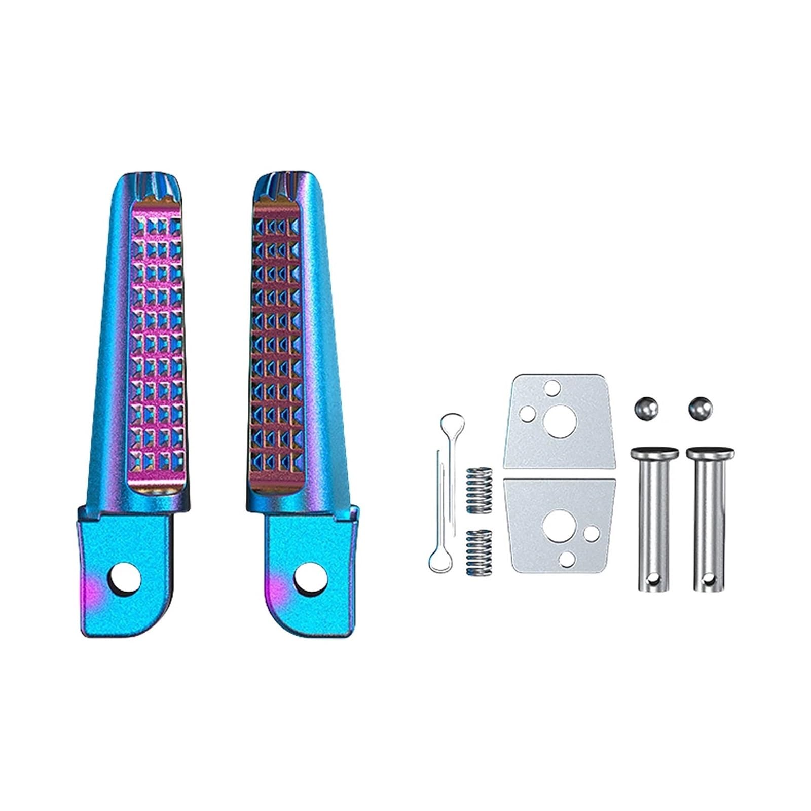 1 Paar Fußrasten Anti-Rutsch-Fußrasten Pegs Aluminiumlegierung Motorrad-Hinterfußrasten for 150 CB190R(Colorful) von SAPIIKEF