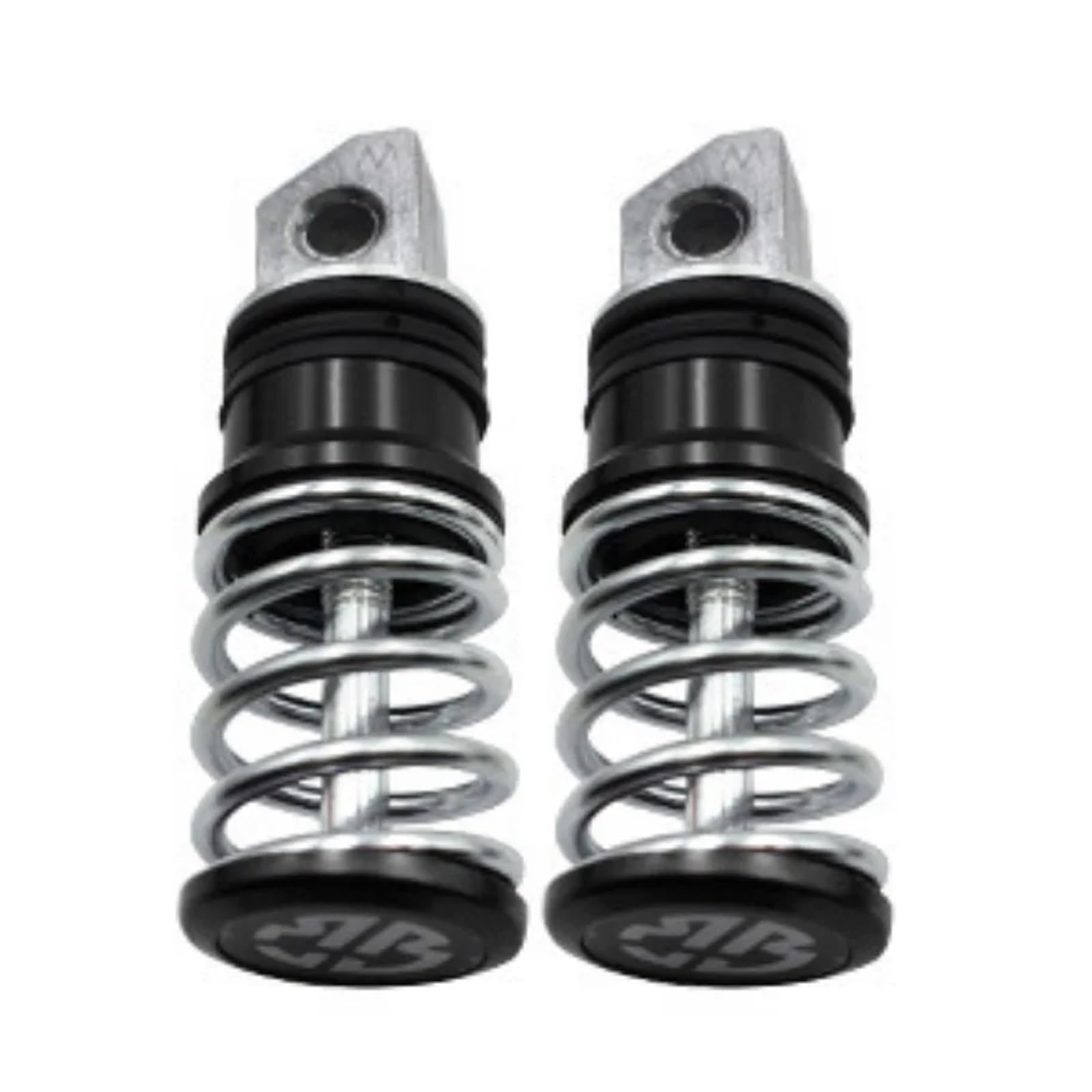 8MM Loch Motorrad Hinten Passagier Fußrasten Pedale Aluminium Hinten Frühling Fußstütze Pegs Pedal 113x31mm Moto Zubehör(Black) von SAPIIKEF