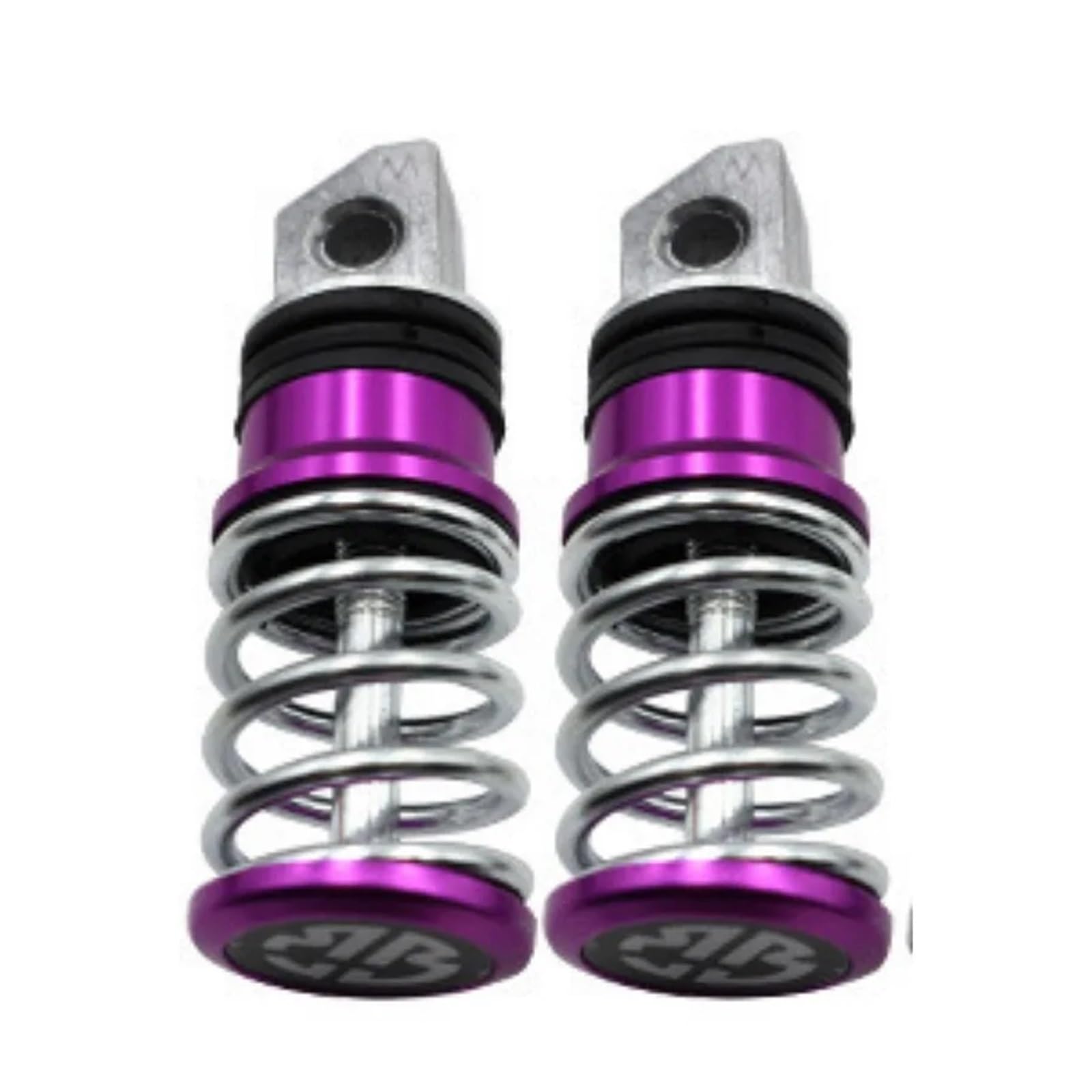 8MM Loch Motorrad Hinten Passagier Fußrasten Pedale Aluminium Hinten Frühling Fußstütze Pegs Pedal 113x31mm Moto Zubehör(PURPLE) von SAPIIKEF