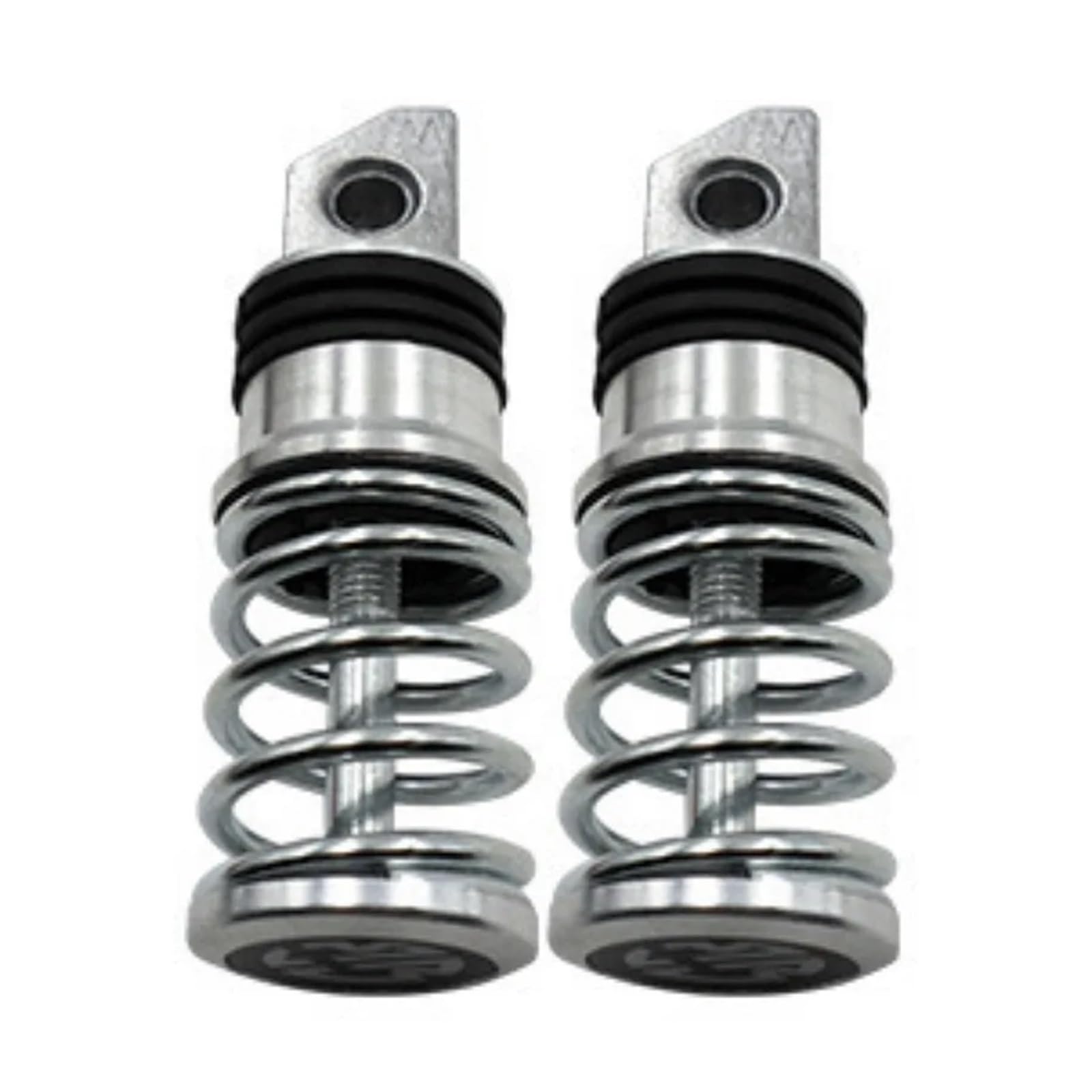 8MM Loch Motorrad Hinten Passagier Fußrasten Pedale Aluminium Hinten Frühling Fußstütze Pegs Pedal 113x31mm Moto Zubehör(Titanium) von SAPIIKEF