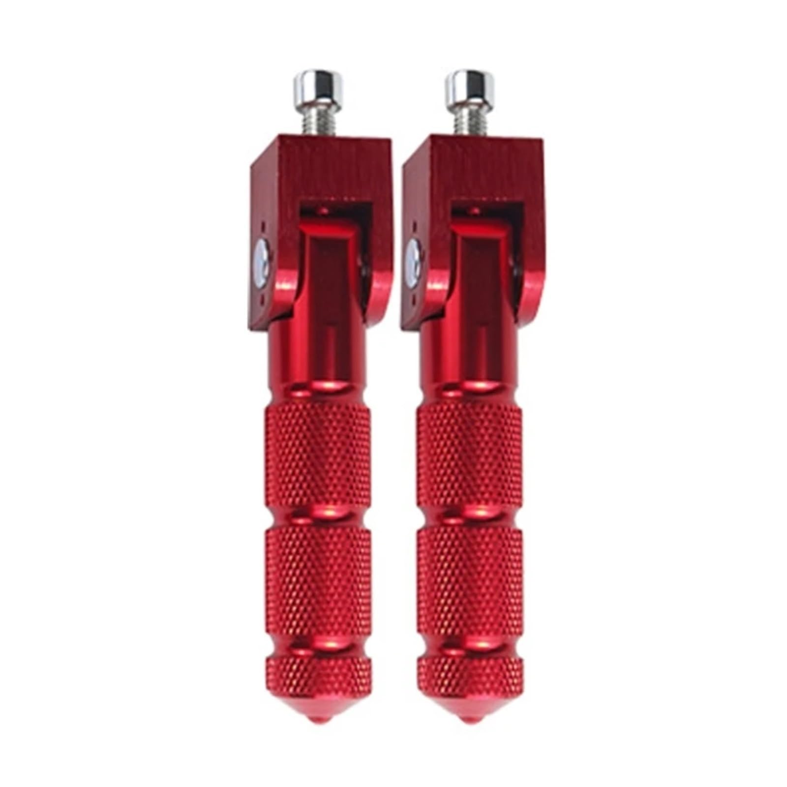 8mm Universalpedale Gefaltete Fußstütze Fußrasten Kompatibel for Motorräder Fahrräder Elektrische Fahrzeuge Mopeds Karts Roller(Red) von SAPIIKEF