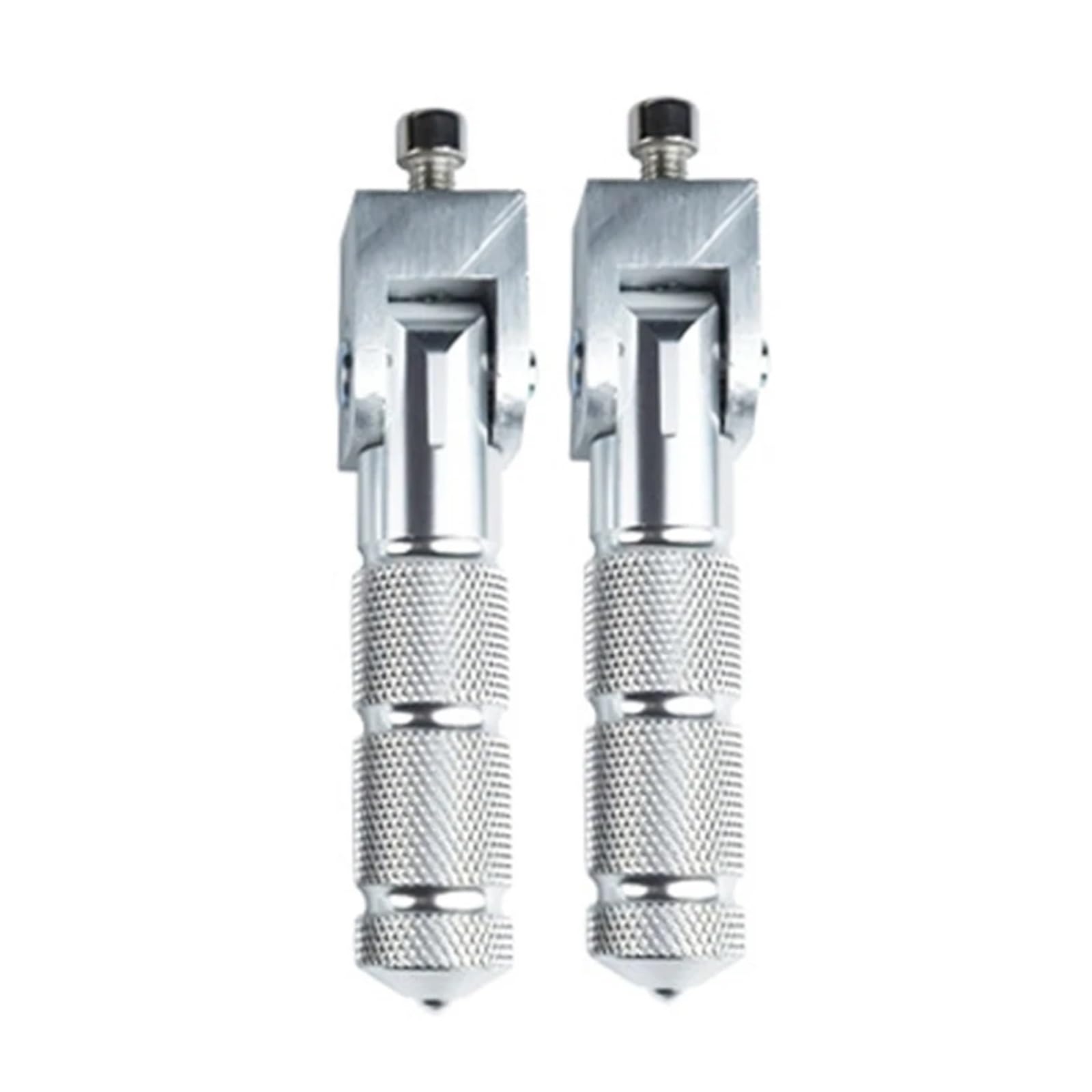 8mm Universalpedale Gefaltete Fußstütze Fußrasten Kompatibel for Motorräder Fahrräder Elektrische Fahrzeuge Mopeds Karts Roller(Silver) von SAPIIKEF