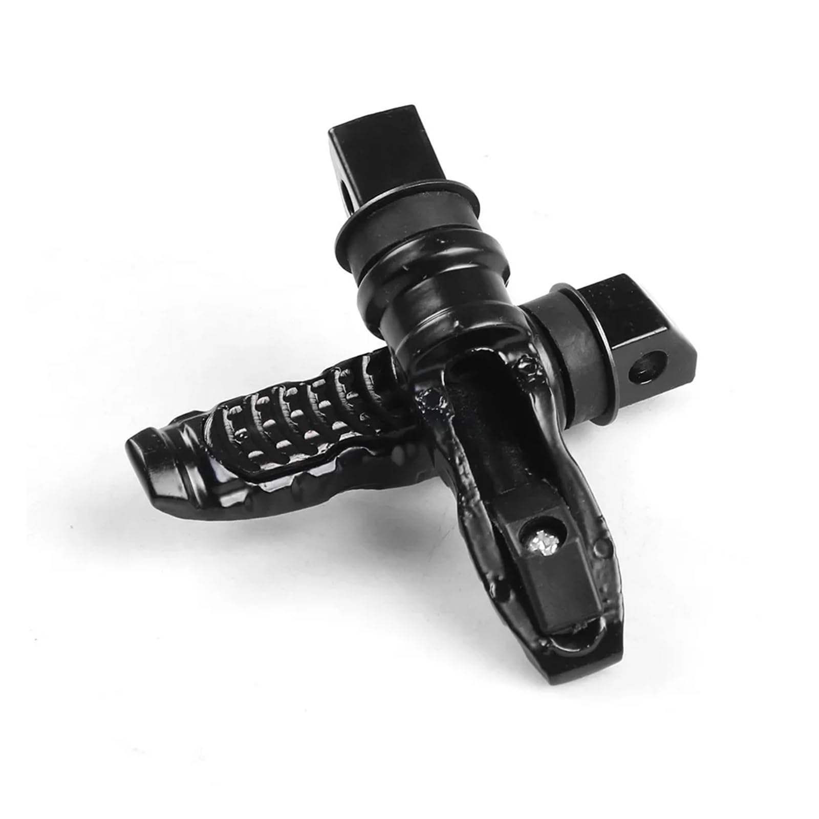 Aluminum Motorcycle Rear Passenger Foot Pegs Pedals Footrest Scooter Foot-Peg Motorbike Pedal Modification 2Pcs /Set(Black) von SAPIIKEF