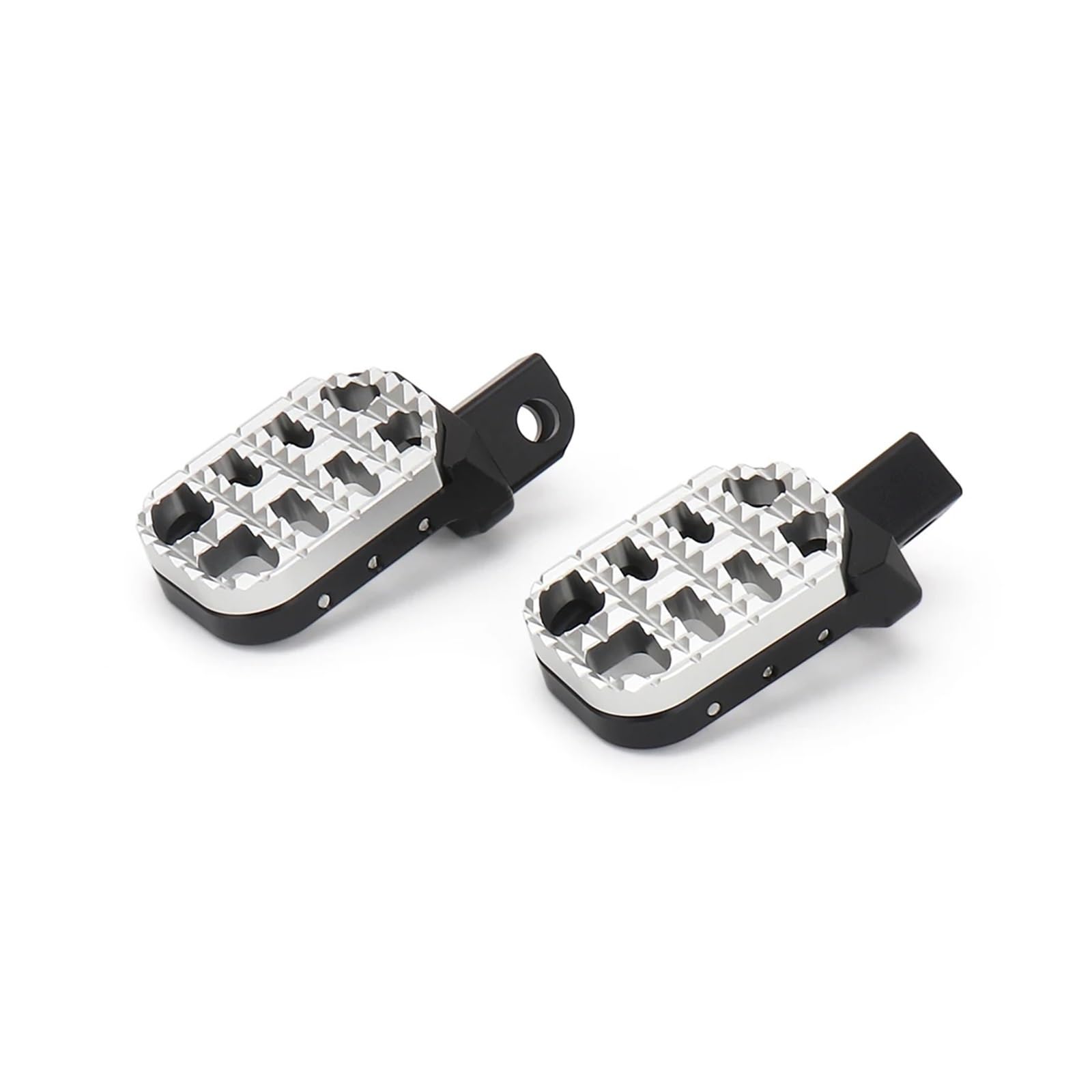For 800 MT 800MT 800mt 800 Mt Motorcycle Black Silver Foot Pegs Aluminium Footrest Expandable Teeth Pedal Kit(Black Silver) von SAPIIKEF