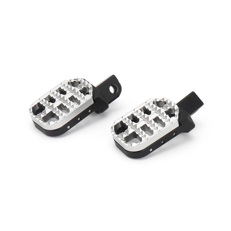 For 800 MT 800MT 800mt 800 Mt Motorcycle Black Silver Foot Pegs Aluminium Footrest Expandable Teeth Pedal Kit(Black Silver) von SAPIIKEF