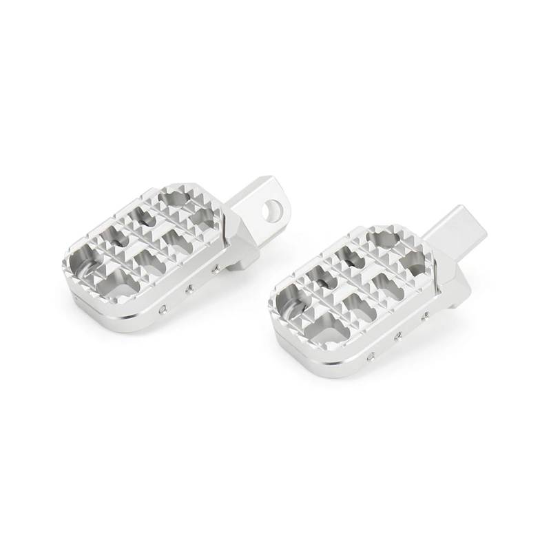 For 800 MT 800MT 800mt 800 Mt Motorrad Schwarz Silber Fußrasten Aluminium Fußstütze Erweiterbar Zähne Pedal Kit(All Silver) von SAPIIKEF